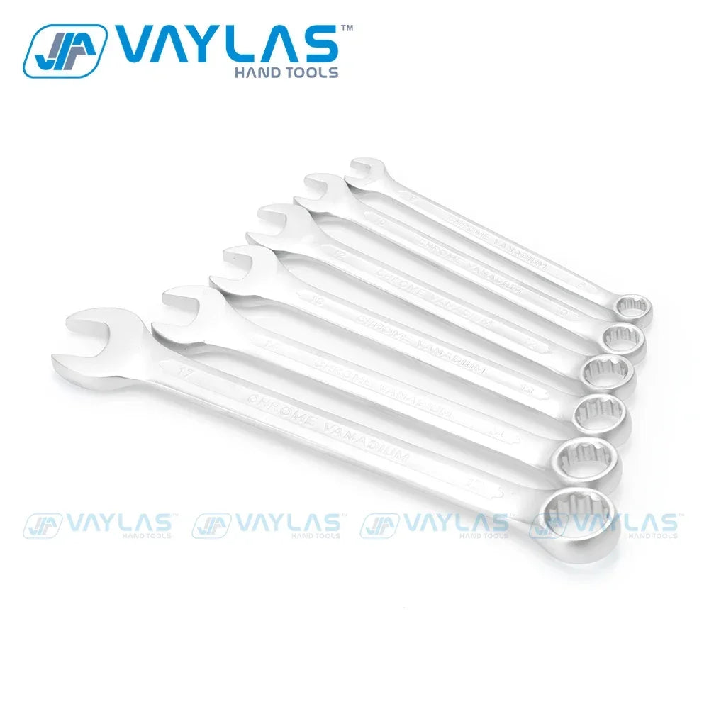 6-32mm Chrome Vanadium Combination Wrench Set - Open Box End - image 3