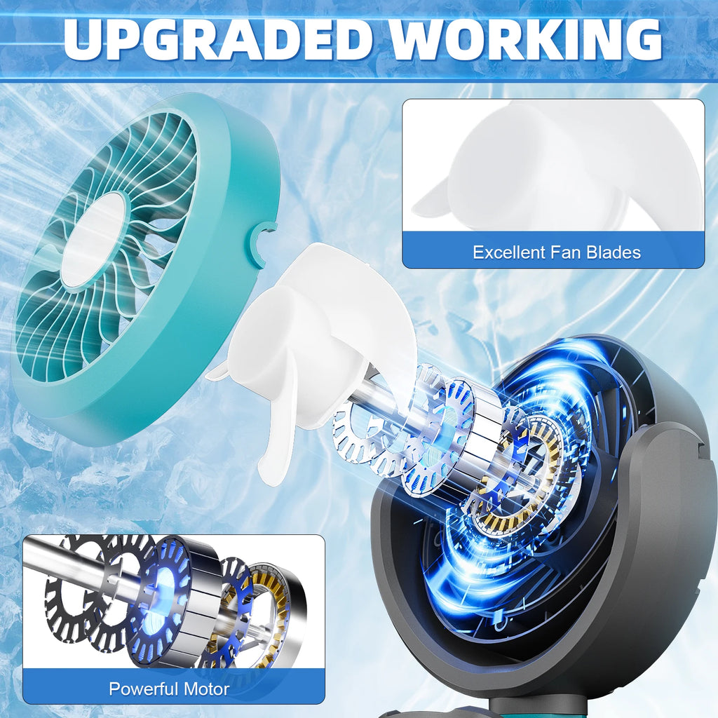 2-in-1 Cordless Fan & Camping Light for Makita BL1830 - image 9
