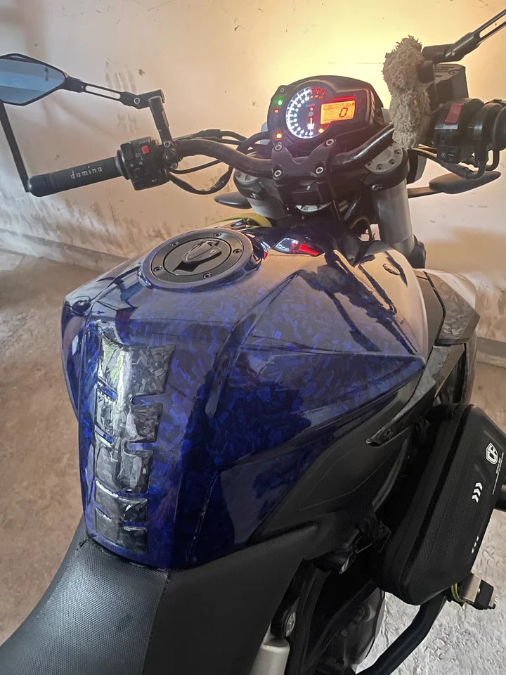Glossy Forged Carbon Fiber Vinyl Wrap for Vehicle Customization - image 6