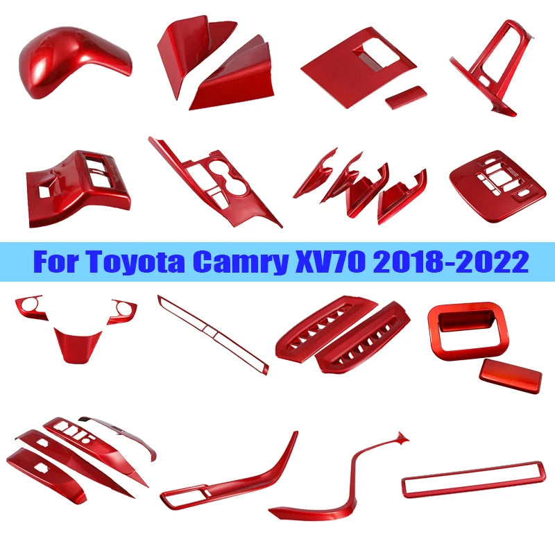 Toyota Camry 2018-2022 ABS Red Steering Wheel Button Cover