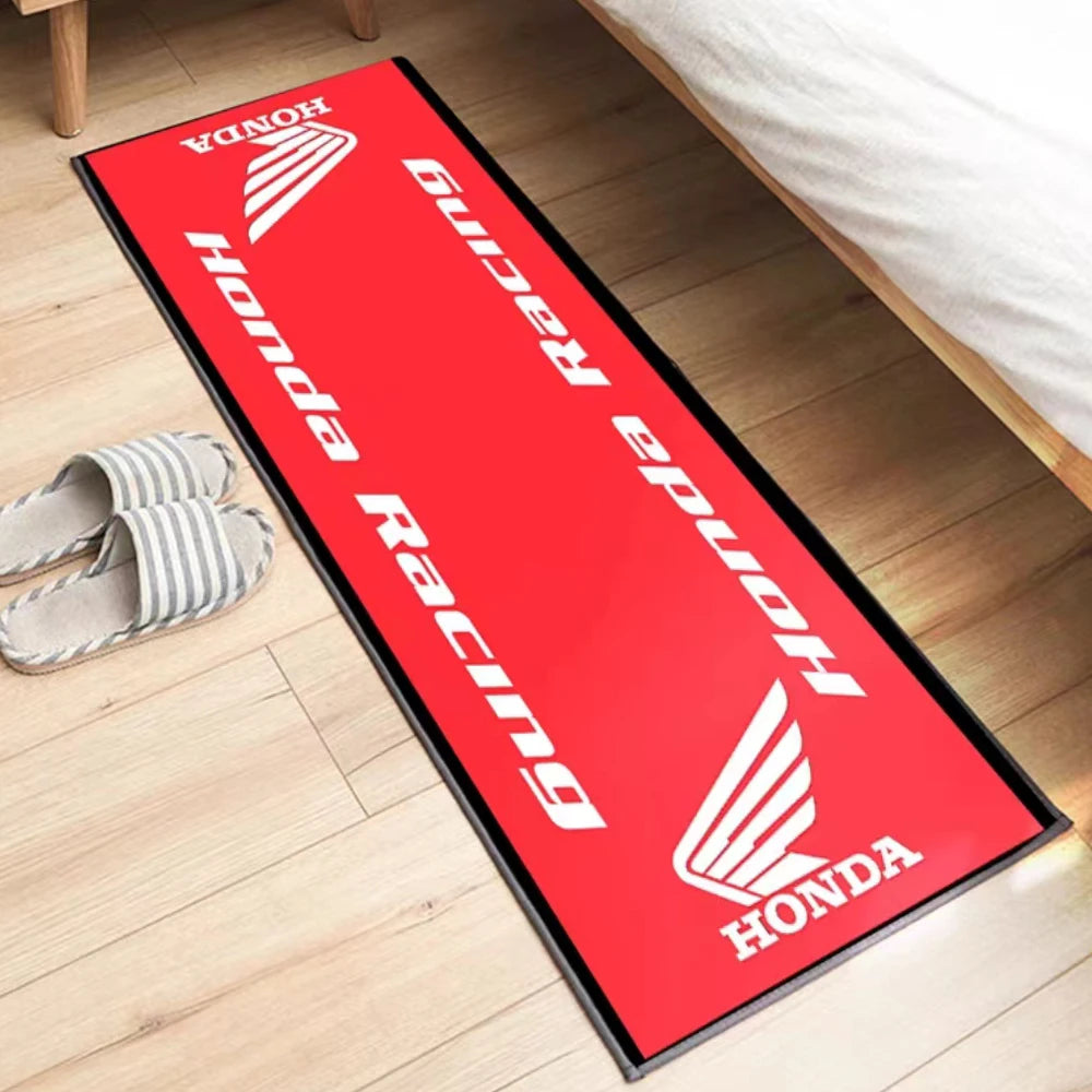 Racing Motorcycle Floor Mat Non-Slip Washable Garage Show Carpet for Motocross