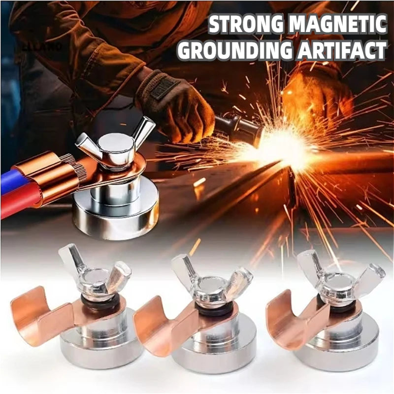 Welding Support Ground Clamp Tools Quick Welding Magnetic Ground Clamp for Smooth and Stable Welding Results
