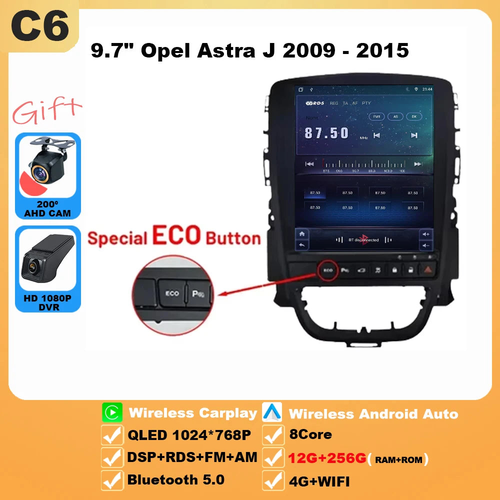 9.7-inch Android Car Radio for Opel Astra J 2009-2015 GPS WiFi - image 16