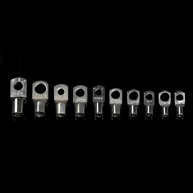 100PCS Ring Terminal Cable Lugs 35mm2 Tinned Copper Wire Eye Connectors Kit