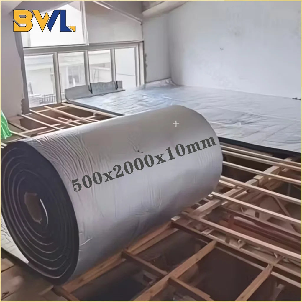 10mm soundproof insulation foam roll, acoustic and thermal barrier for walls, floors and doors