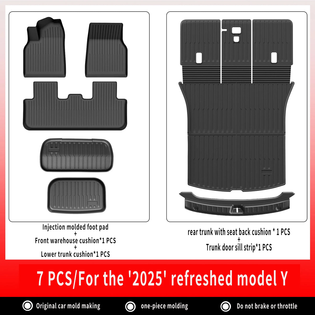 All-Weather TPE Floor Mats & Cargo Liner for Tesla Model Y 2025+ - image 14