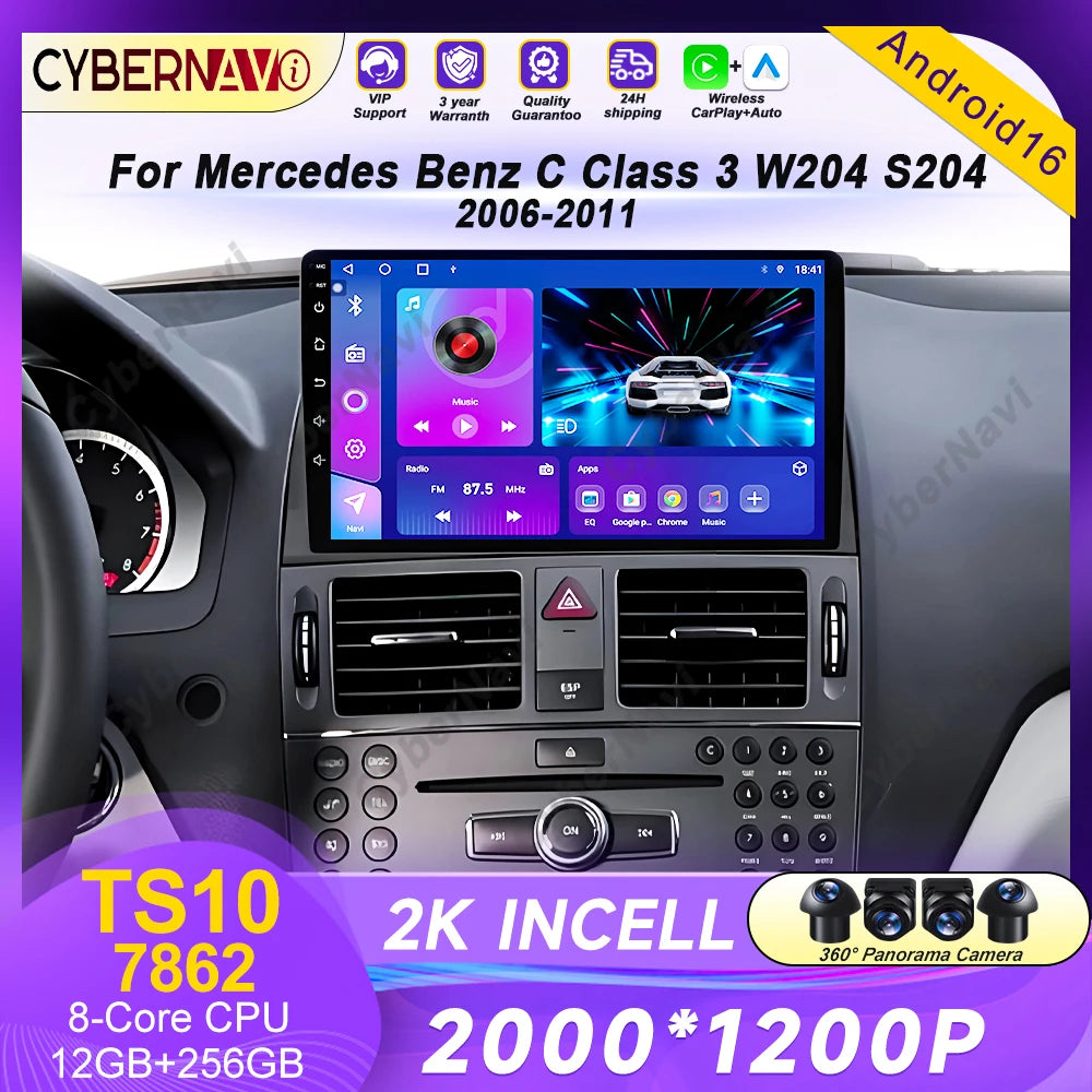 Mercedes C-Class W204 Android Multimedia System GPS & Bluetooth