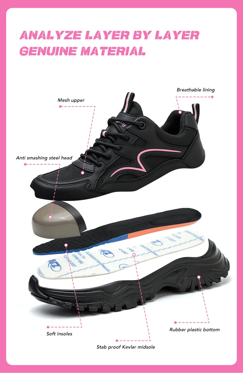 Women's Steel Toe Safety Sneakers, Puncture-Resistant - image 22