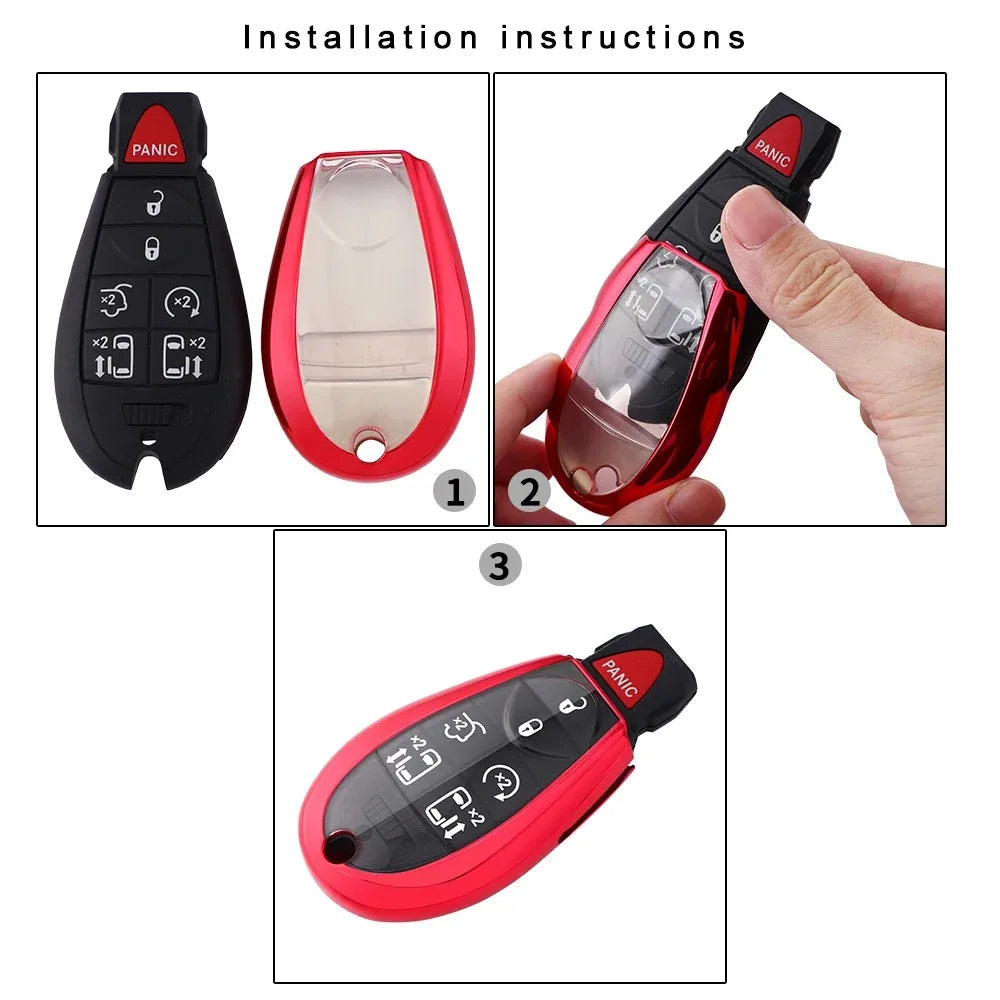 TPU Key Fob Cover for Jeep, Dodge & Chrysler (2008-2020) - image 3