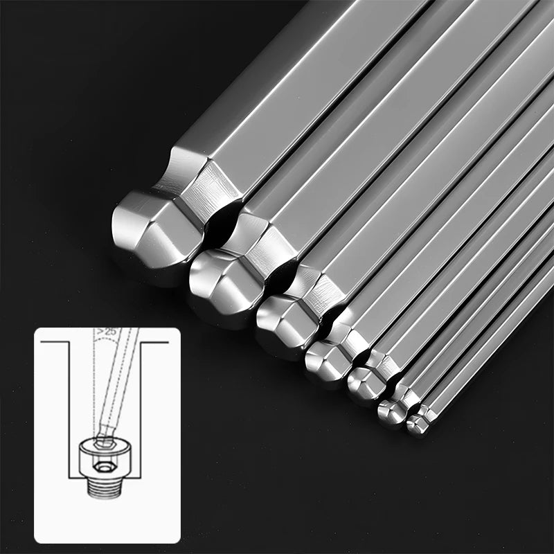 7 PCS Allen Key Set Hexagon Spanner Universal Hex Wrench Six-Lens Ball Keys
