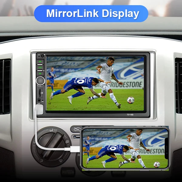 7-Inch Wireless CarPlay and Android Auto Car Stereo with Backup Camera Input
