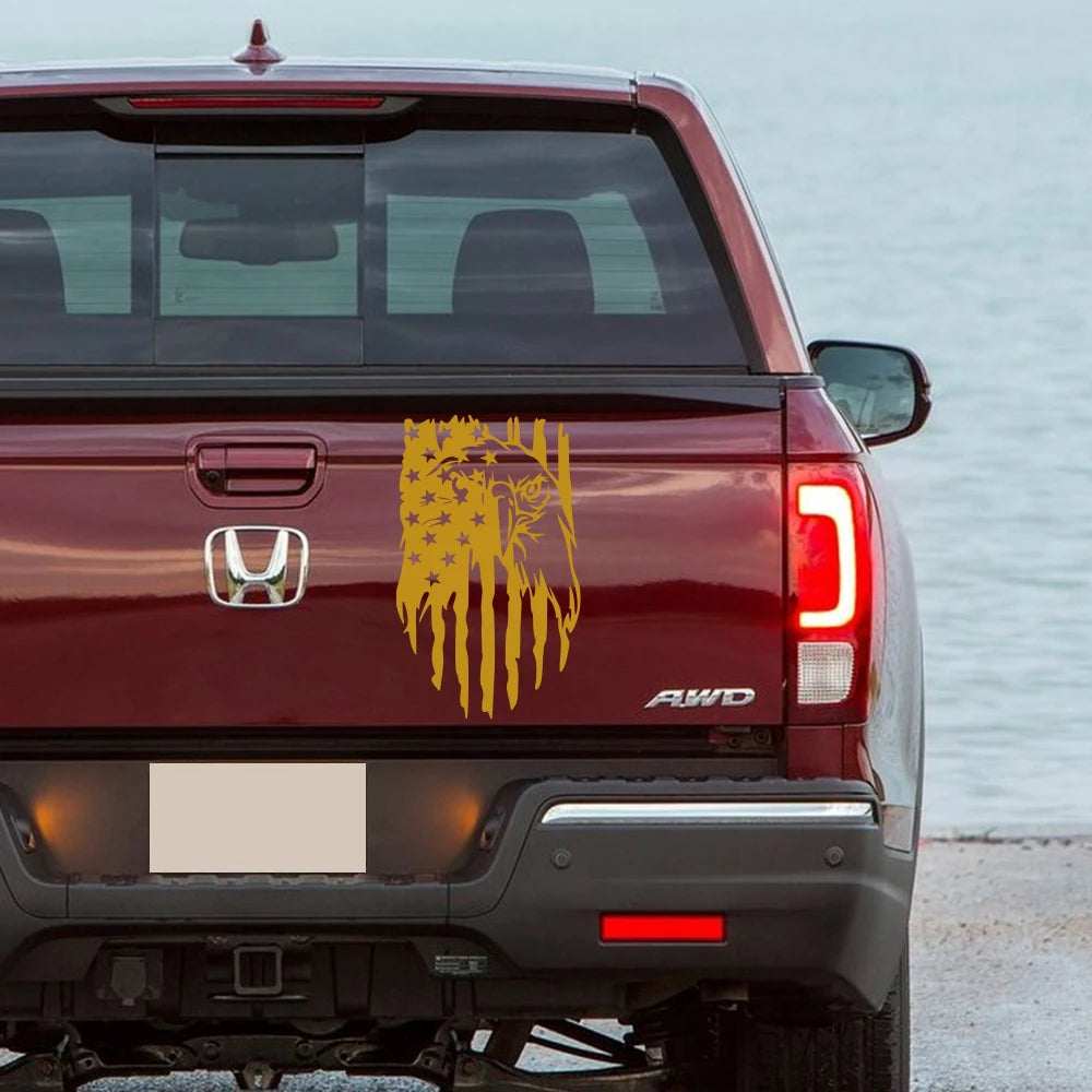 American Bald Eagle Flag Pickup Truck Tailgate Decal Sticker - image 4