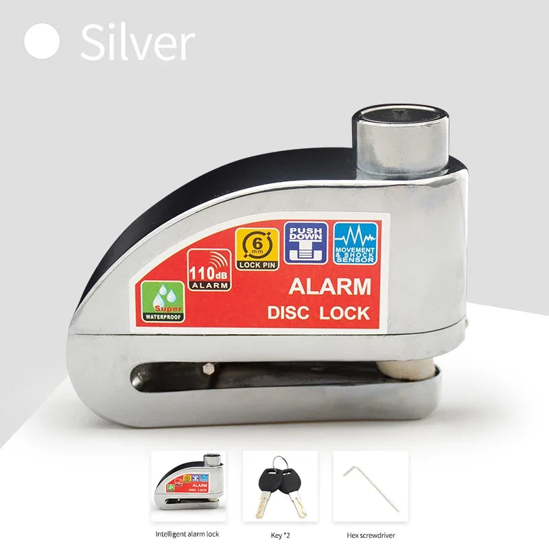 Motorcycle Disc Lock with Alarm, Anti-Theft