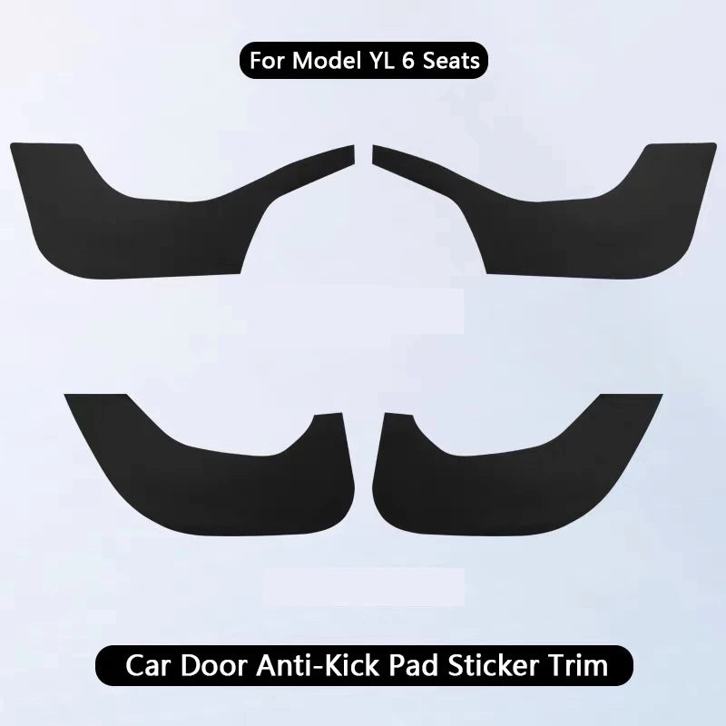 Door Anti-Kick Pad Leather Trim Kit for Tesla Model Y L 6-Seat