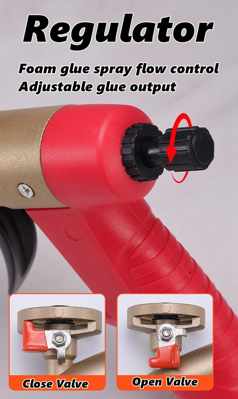 PU foam glue spray gun, sealant and expanding foam applicator
