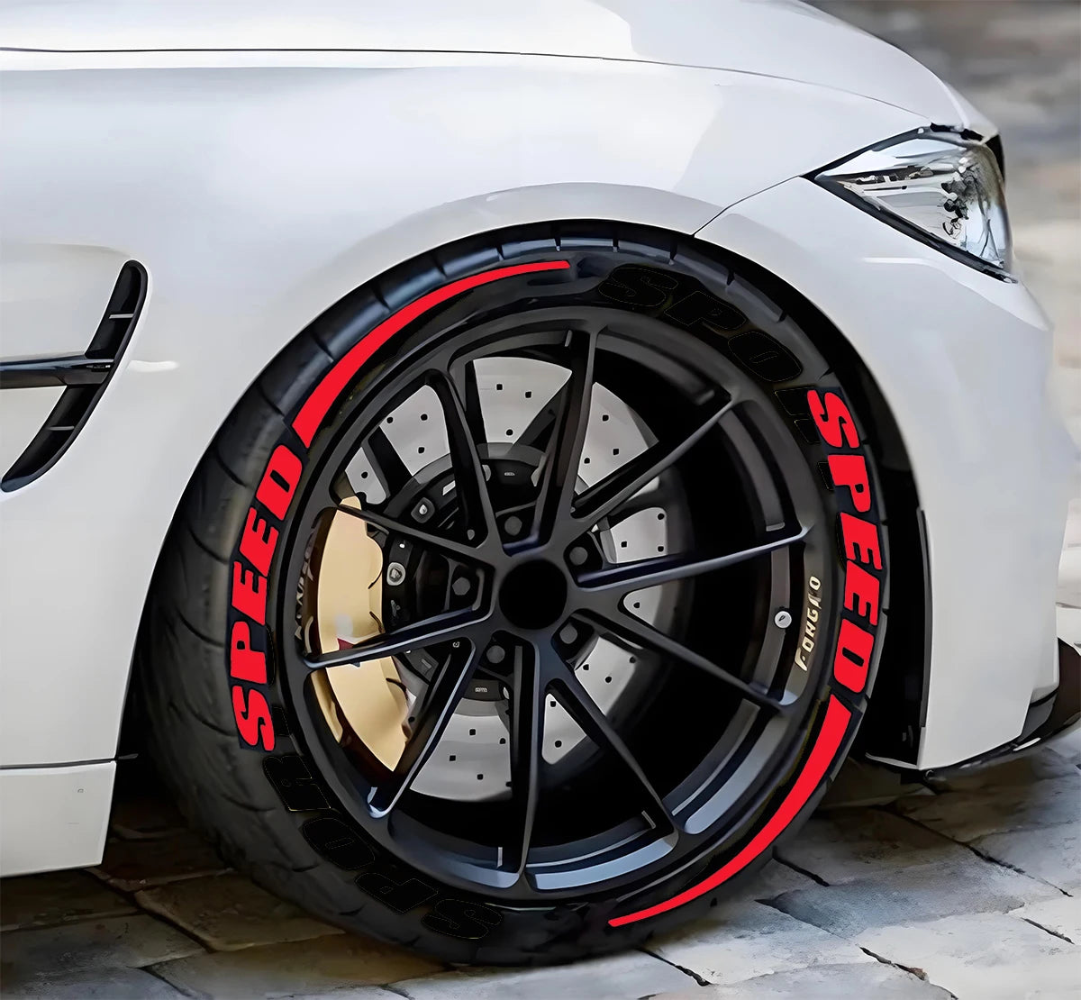 SPEED 3D Tire Lettering Stickers for Car and Motorcycle Wheels