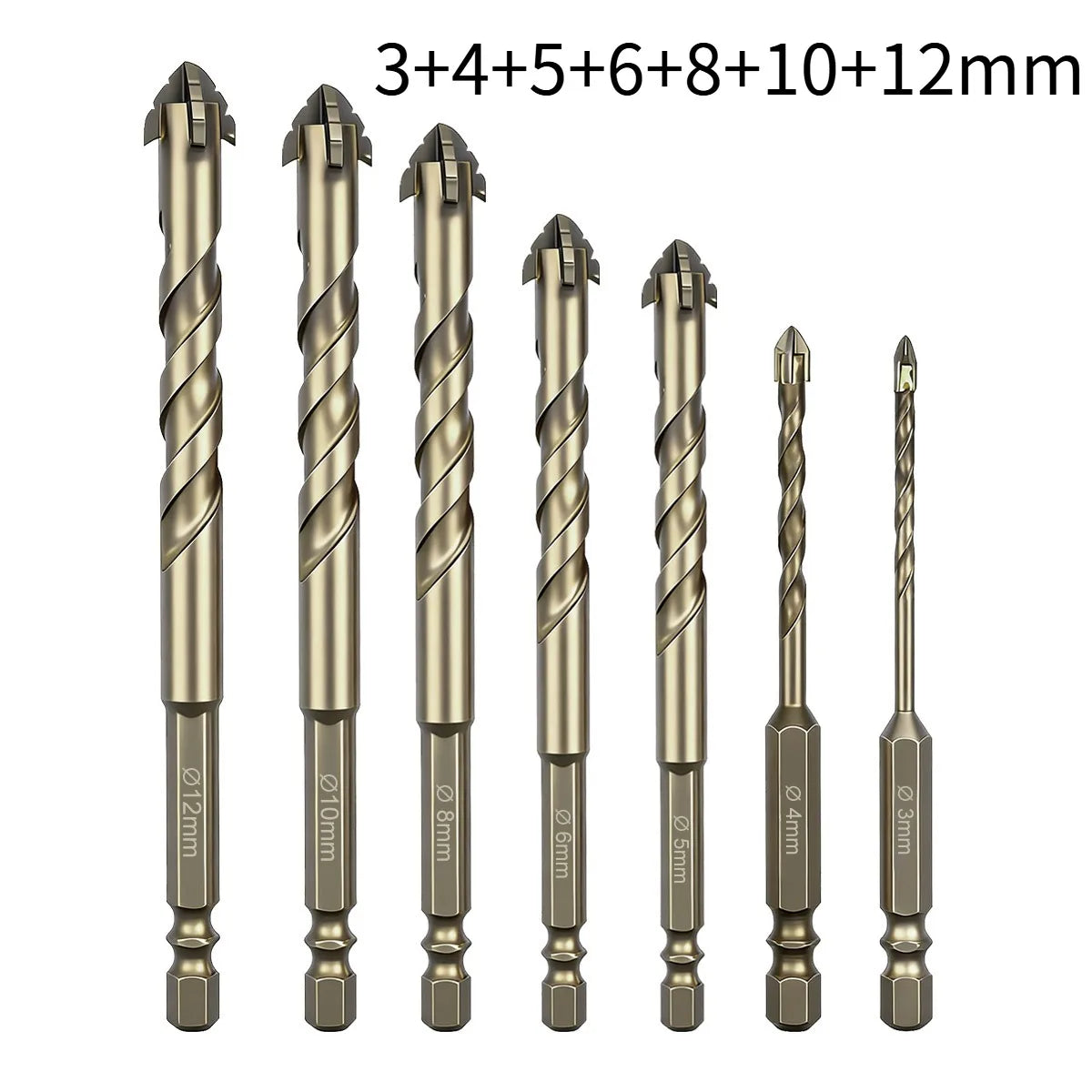 Four-Edge Eccentric Drill Bit for Tile, Glass, Marble & Concrete
