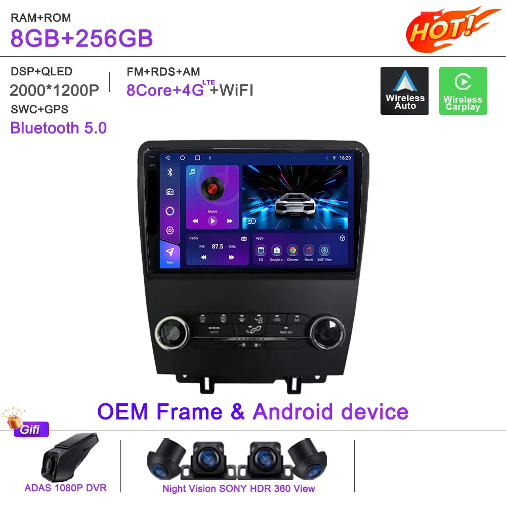 Ford Mustang 10-Inch Android CarPlay GPS Player (2010-2014) - image 10