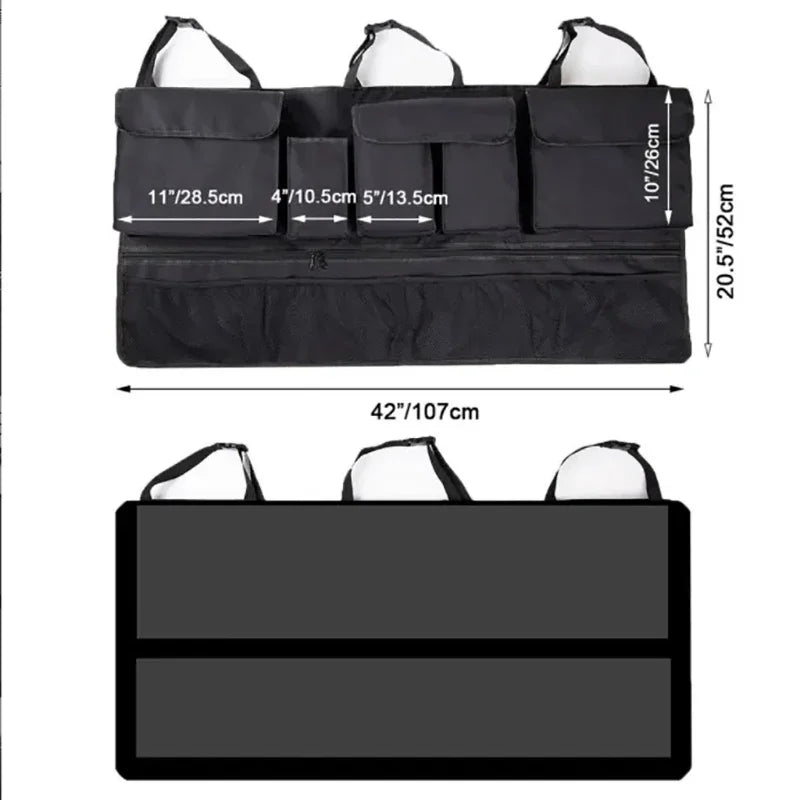 Hanging Back Seat Trunk Organizer with 9 Pockets