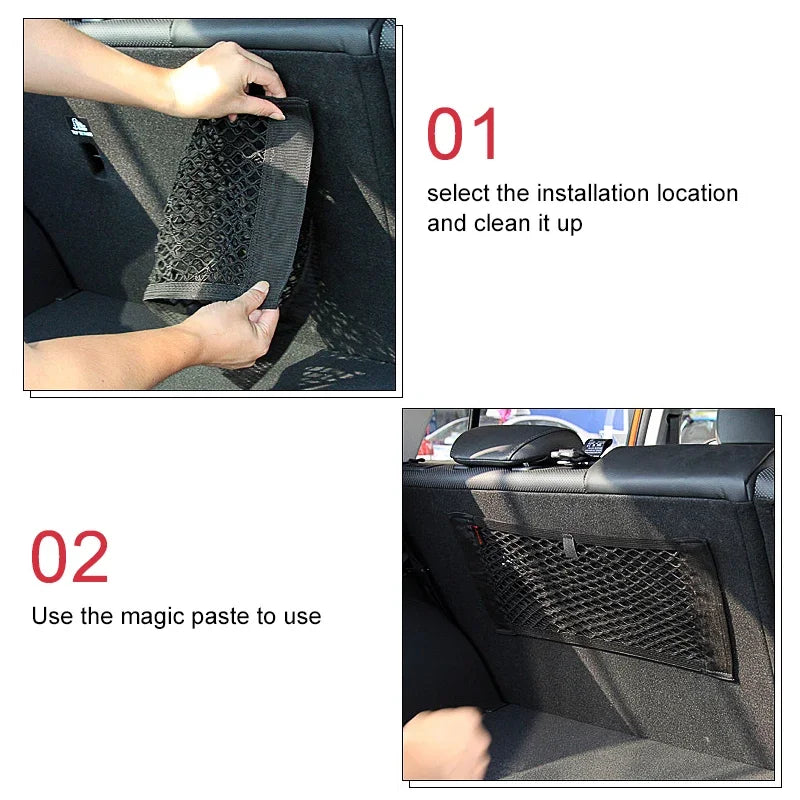 Elastic Mesh Storage Net for Trunk or Seat Back, 5 Sizes