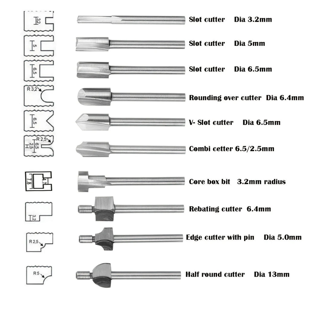 HSS Router Bit Milling Cutter for Rotary Tools
