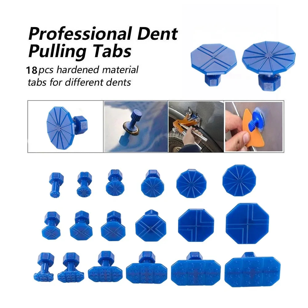 Paintless Dent Repair Kit with Glue Gun and Dent Pullers