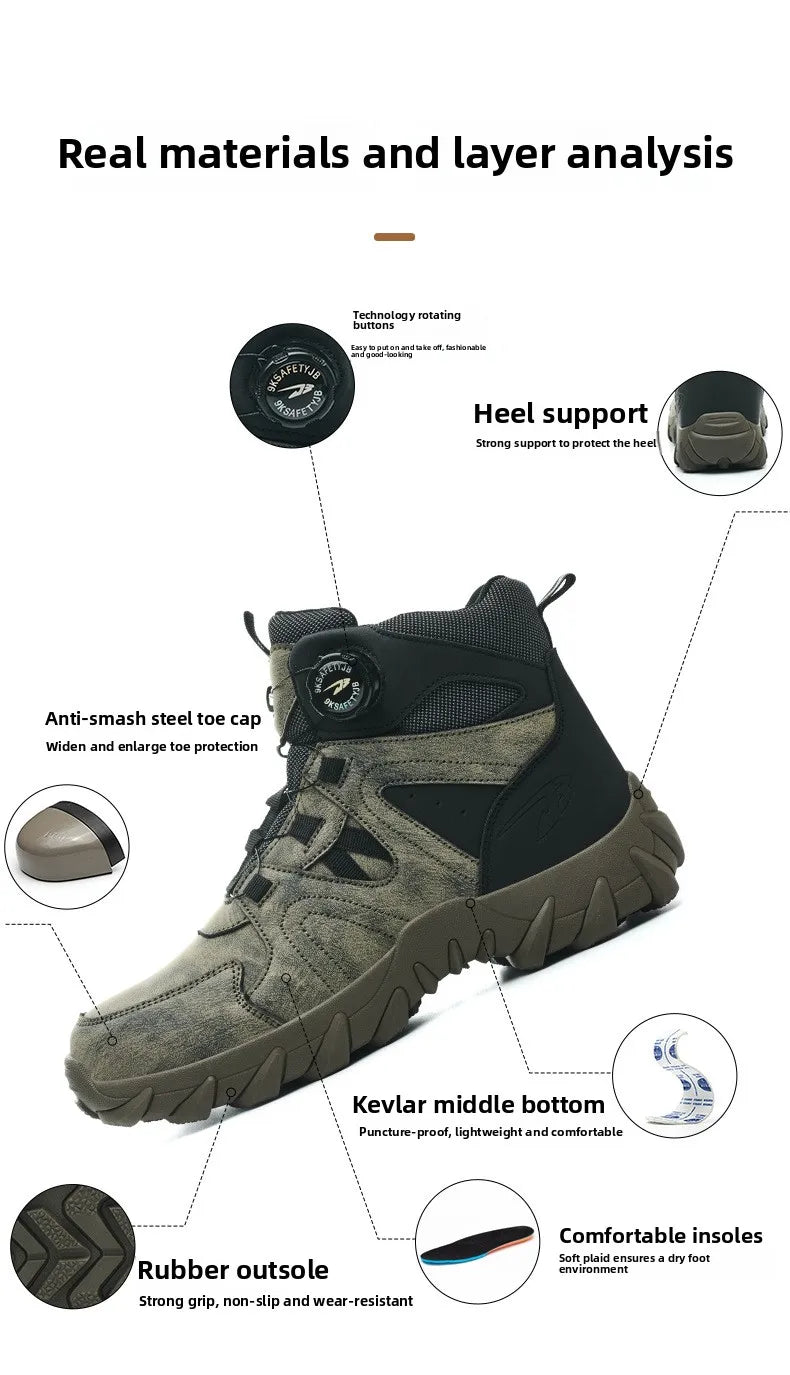 Steel Toe Safety Boots, Smash-Proof & Puncture-Resistant - image 11