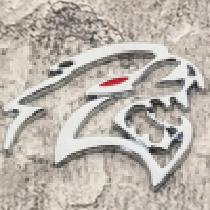 3D Angry Cat Head Metal Car Sticker, Zinc Alloy