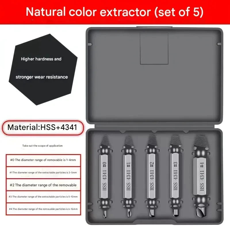 Screw Extractor Drill Bit Set - Removes Stripped Bolts - image 11