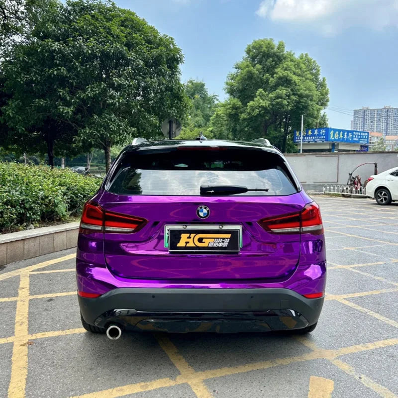 Purple Chrome Mirror Vinyl Wrap Film – Glossy Stretchable Car Decal - image 4