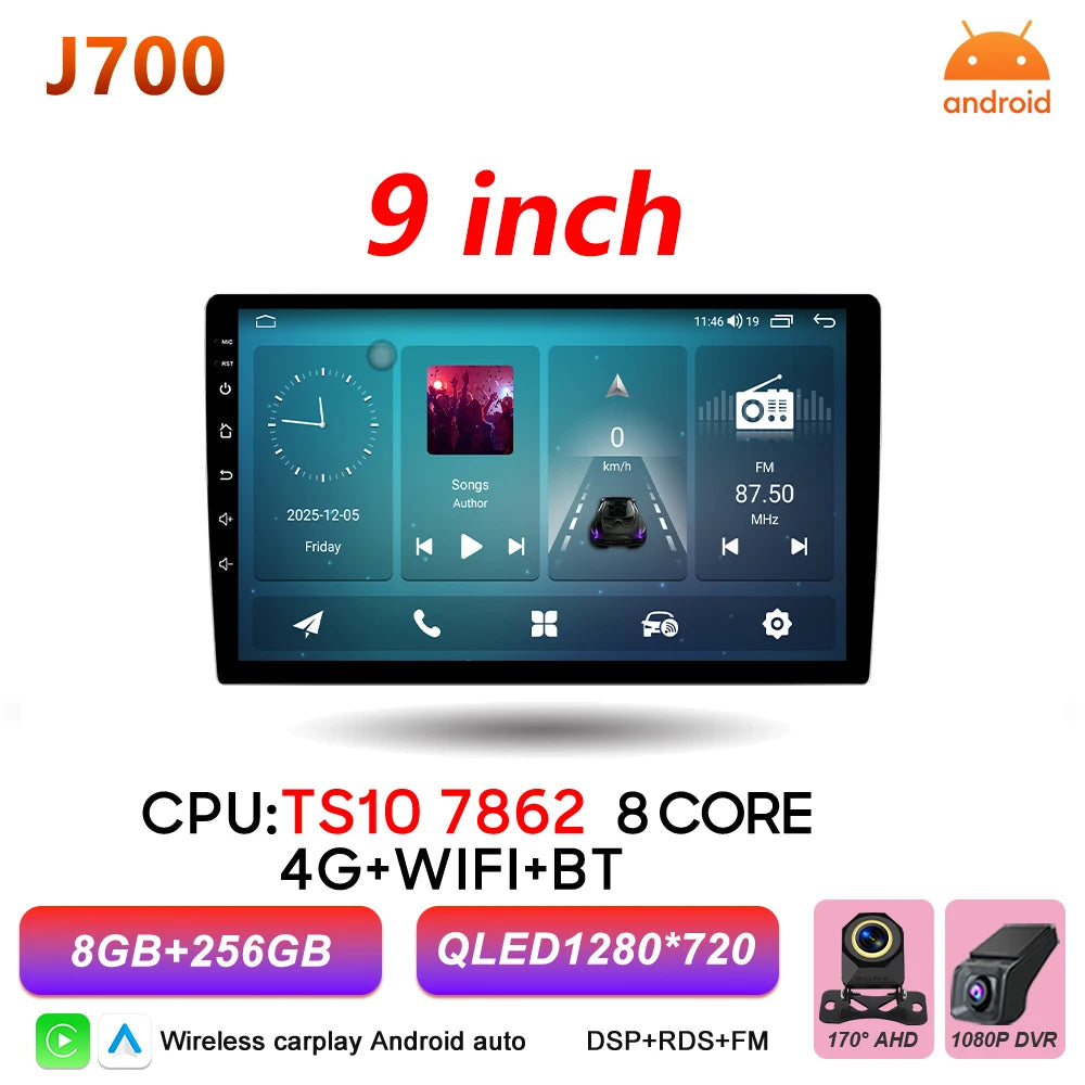 9/10 Inch Double DIN Car Stereo with Wireless CarPlay & Android Auto - image 17