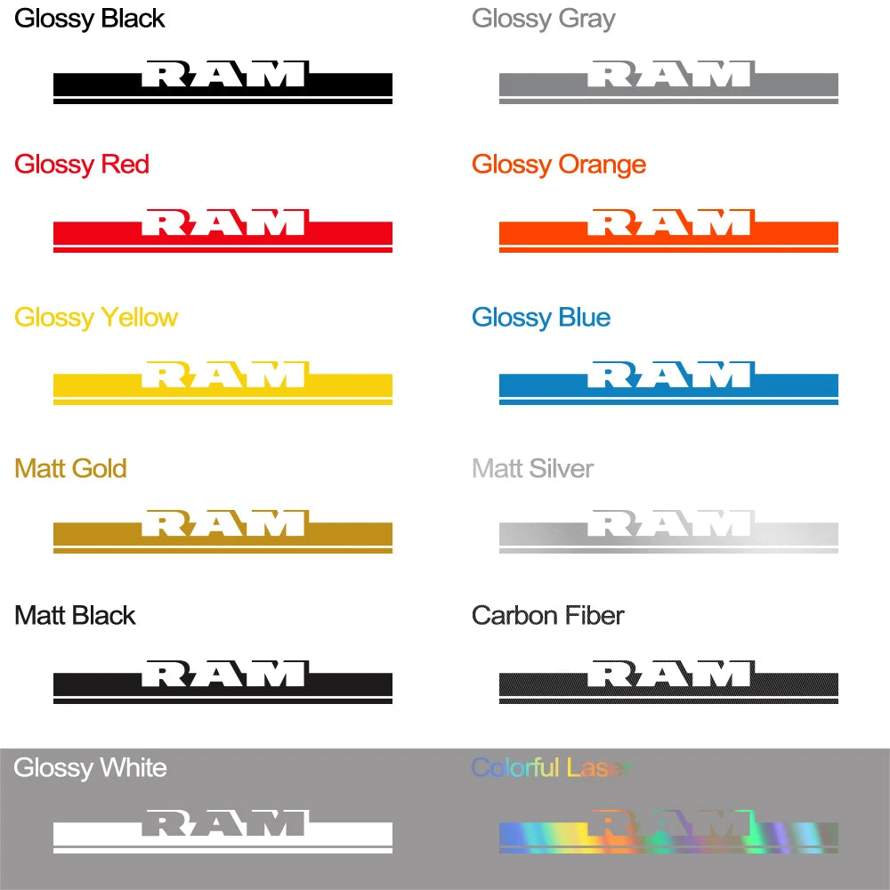 Dodge RAM Hood Stripe Decal Kit - Vinyl Wrap for 1500 2500 3500 - image 9