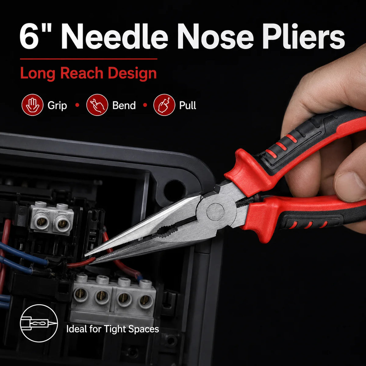 Electric Wire Pliers Large Opening Sharp Multifunction Tool for Cutting Twisting Gripping Metal Wires Heavy Duty Industrial Tool