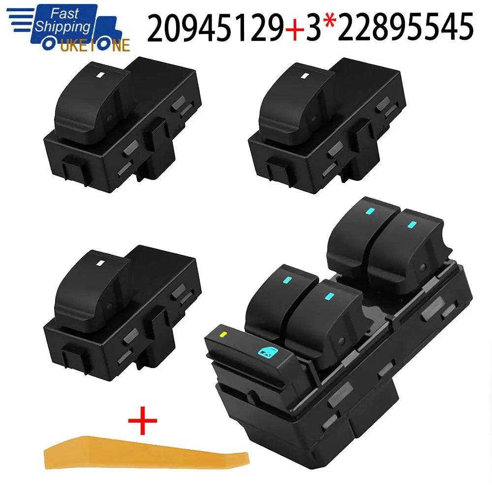 Chevy GMC Power Window Switch Set (4-Pack) - Silverado Sierra