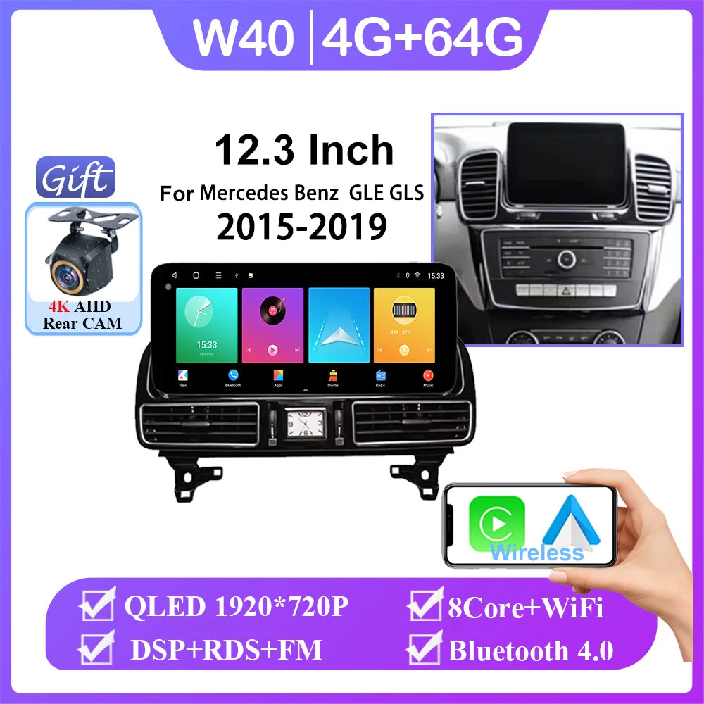 Mercedes ML GL GLE GLS W166 X166 2012-2019 Android Car Radio GPS - image 9