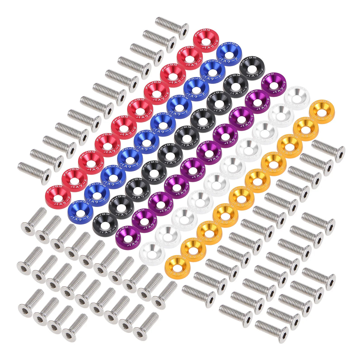 M6 Anodized Aluminum Fender Washers & Bolts - Set of 20 - image 2