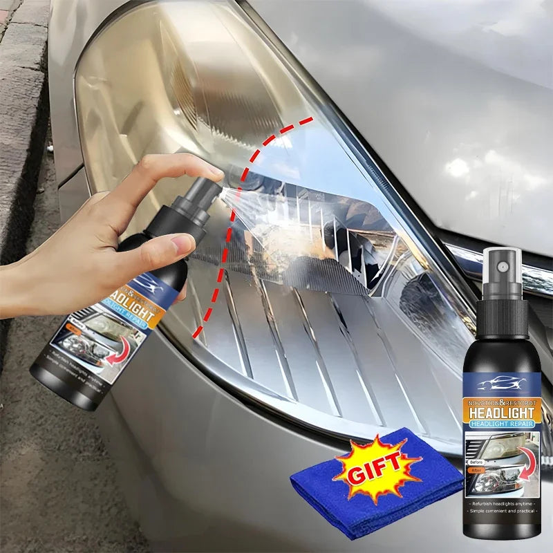 Car Headlight Restoration and Polishing Kit with Cleaning Paste