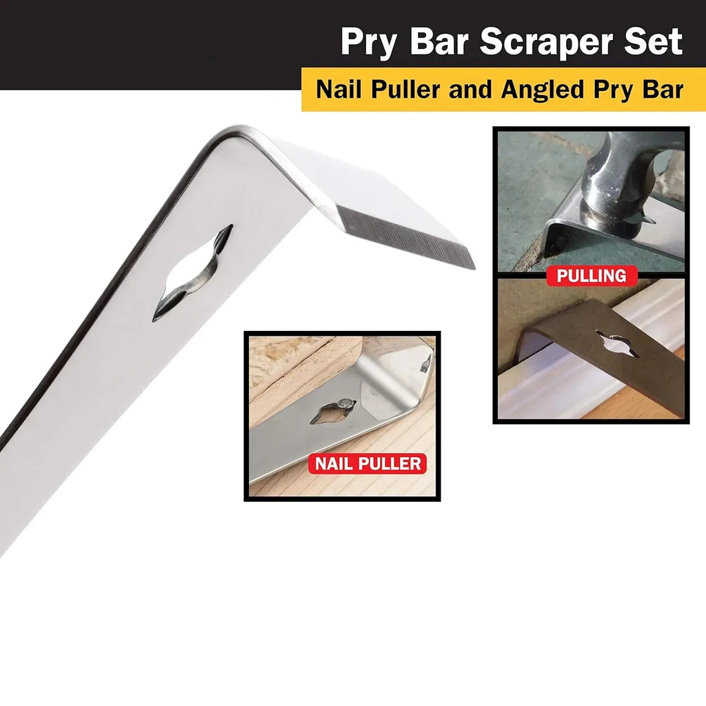 1PC 7-Inch Long Heavy-Duty Stainless Steel Pry Bar Scraper Flat Metal Tool for Automotive Repair And Removal