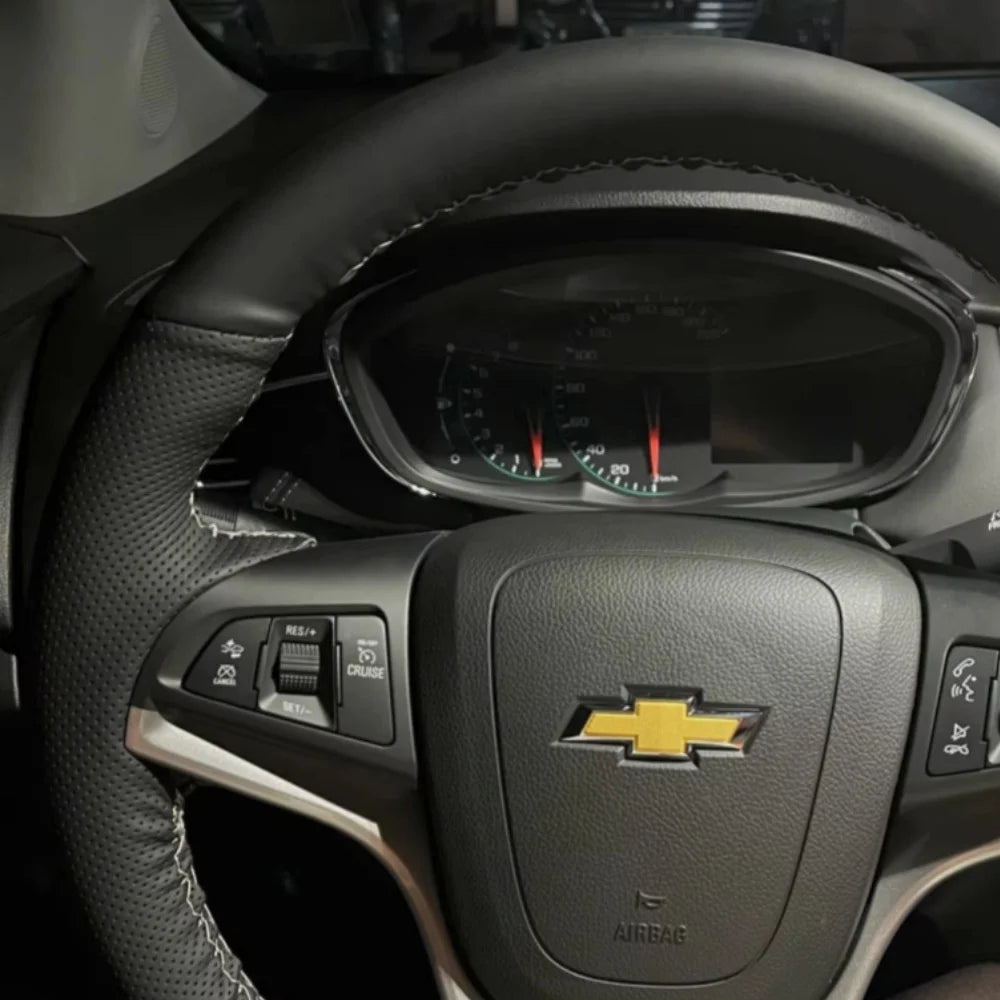Microfiber Leather Steering Wheel Cover for Chevy Cruze, Aveo, Orlando - image 2