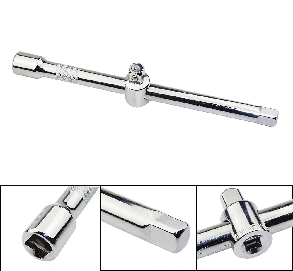 T-Handle Sliding Breaker Bar 115-250mm, 1/4", 3/8", 1/2" Drive
