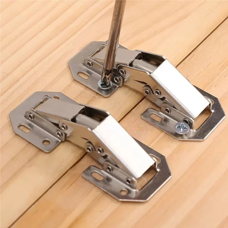 90° No-Drill Cabinet Hinges, 2/4/10 Pack