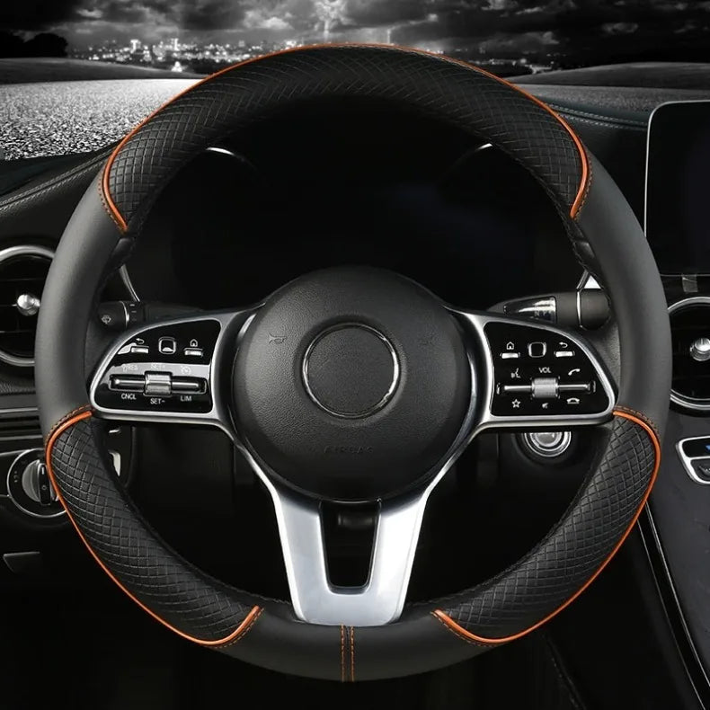 Diamond Texture Steering Wheel Cover, 14.5 to 15 Inch