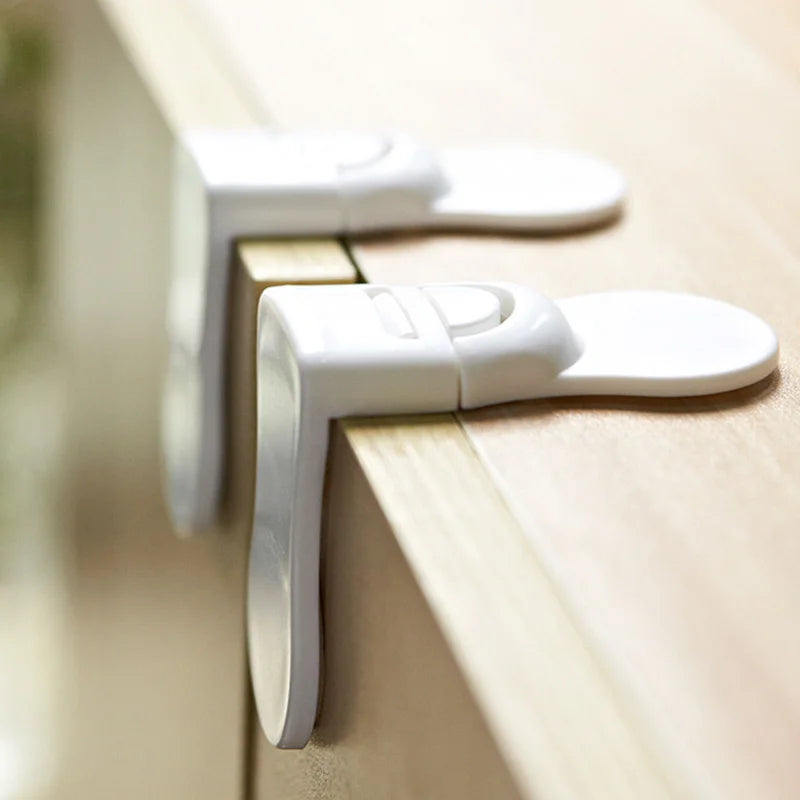 Baby Safety Drawer Locks, Anti-Pinch Buckle (White) - image 3