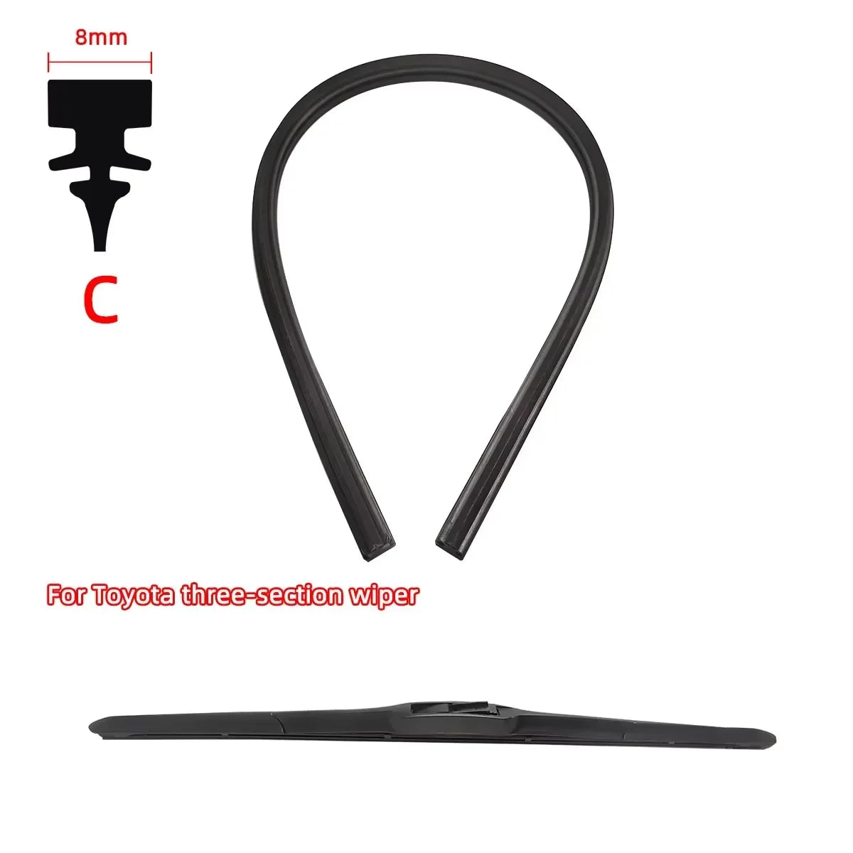 Car Windshield Wiper Rubber Strips Wiper Blade Replacement Parts All Types Seasons Windshield Wiper Blades Blade Car Accessorie