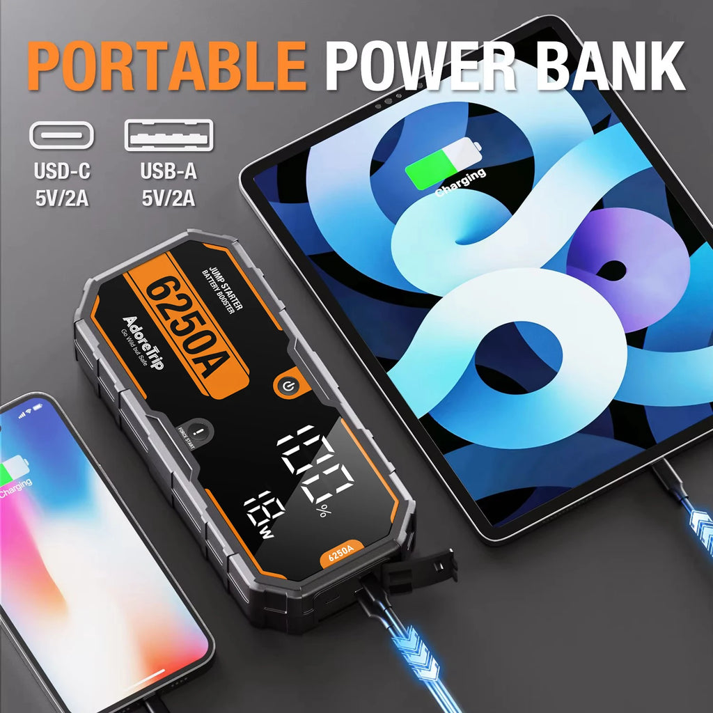 6250A Portable Jump Starter for Car, SUV, Truck & Power Bank - image 5