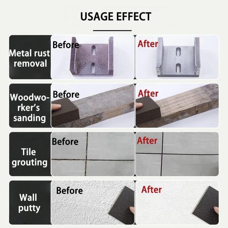 6pcs/set(60 80 120 180 240 320)Coarse Medium Fine Grit Sanding Block Sander Sponges for Wood Drywall Metal Sandpaper Sponge