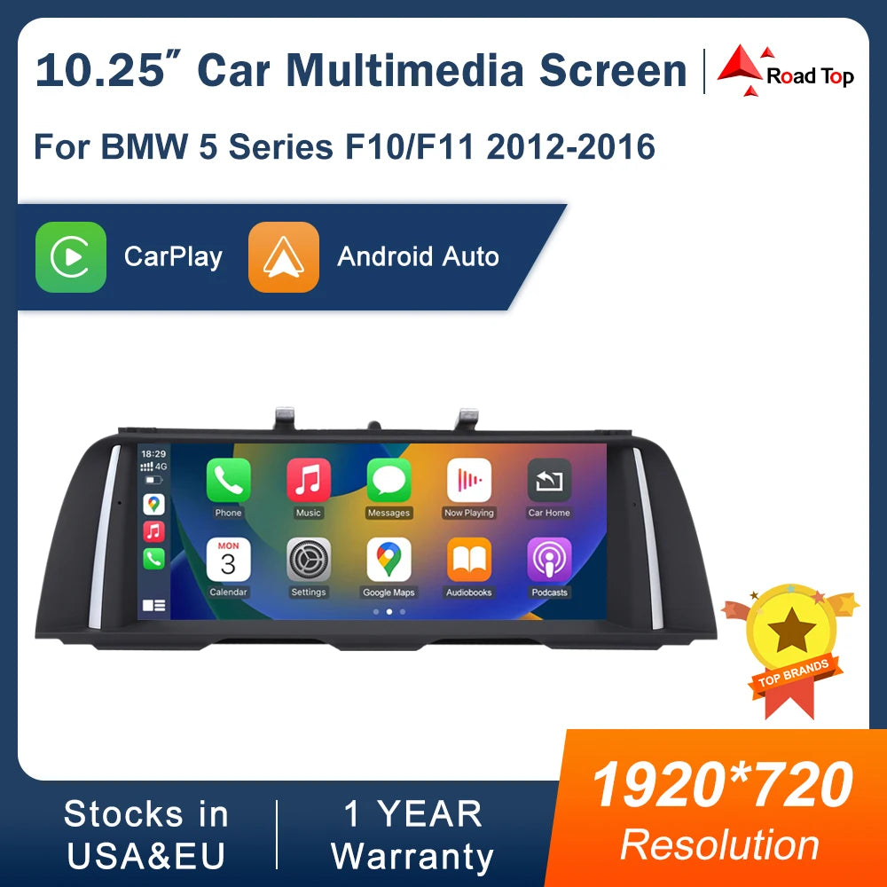 12.3" Touch Screen for BMW 5 Series F10/F11 CarPlay Android Auto