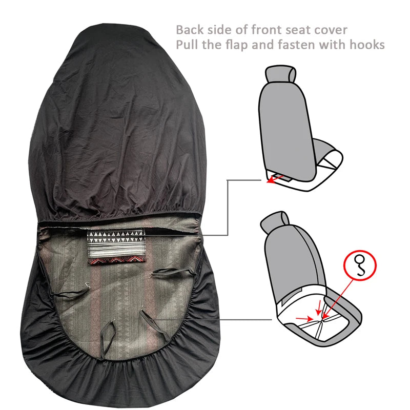 Baja Blanket Car Seat Cover Set with Steering Wheel Cover
