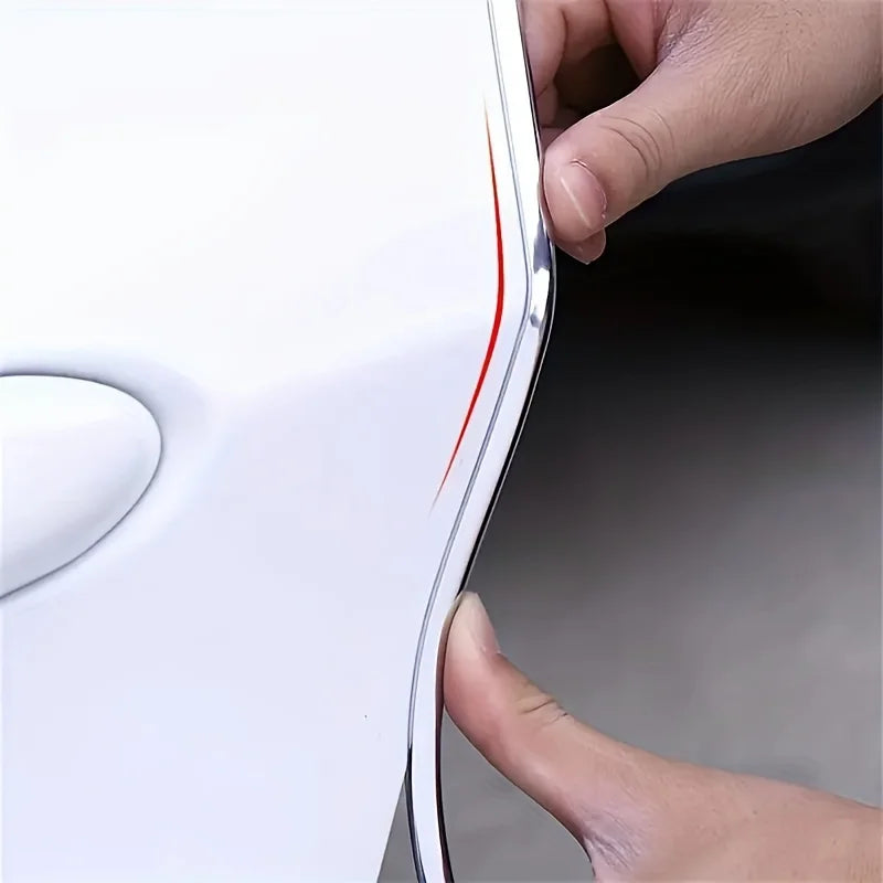 Chrome Car Door Edge Protection Strip 5m – Noise Isolation & Trim - image 2