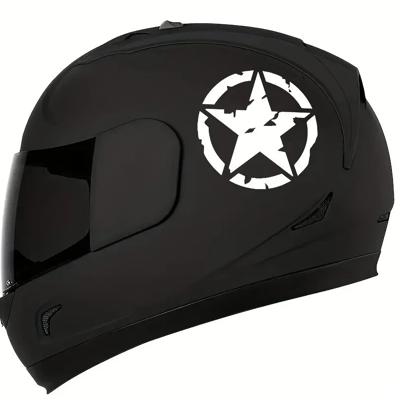 Five-Pointed Star Motorcycle Decals for Tank, Fender and Helmet - view 10